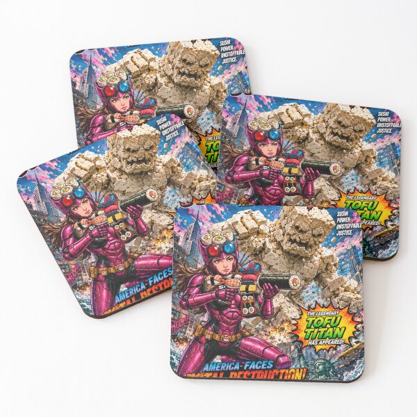 Item preview, SUSHI MASK WOMAN NEO THE MOVIE: Legendary Tofu Titan Attacks! America in Peril! designed and sold by Surreal Characters & Cute Pups.