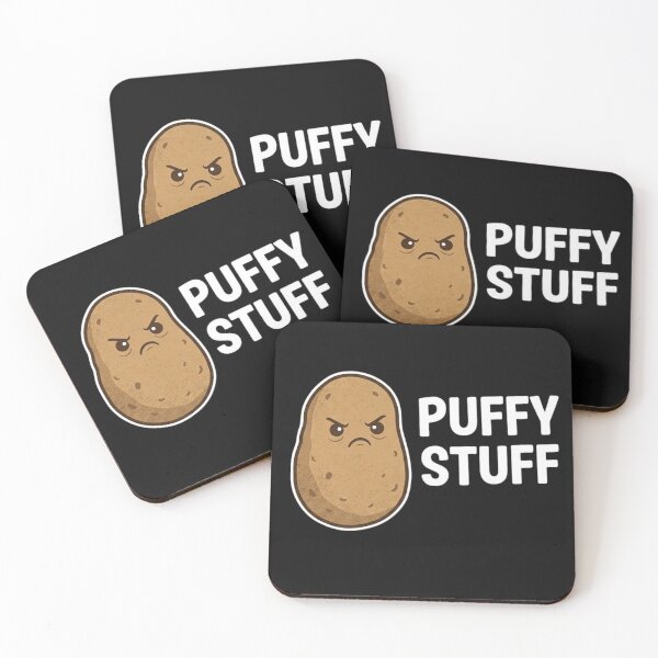Item preview, Puffy Stuff Angry Cute Potato Cartoon designed and sold by GiggleInkTees.