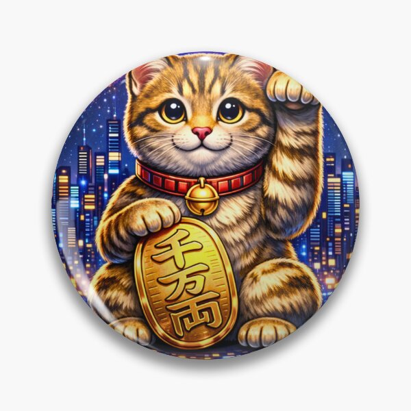 Item preview, #4 Brown Tabby Cyber Maneki Neko | Fortune System designed and sold by FUJIYAMA-JAPAN-WORKS.