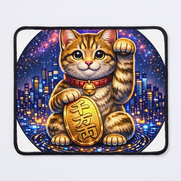 Item preview, #4 Brown Tabby Cyber Maneki Neko | Fortune System designed and sold by FUJIYAMA-JAPAN-WORKS.