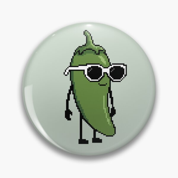 Item preview, Chili pepper green Pixel designed and sold by White Rim Mates.