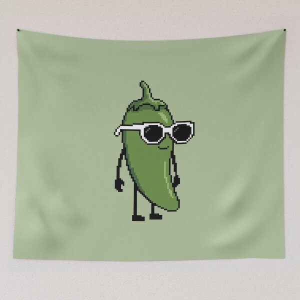 Item preview, Chili pepper green Pixel designed and sold by White Rim Mates.