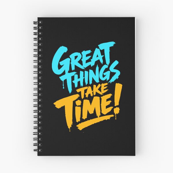 Item preview, Great Things Take Time Inspirational Typography Design designed and sold by Tamimcreations.