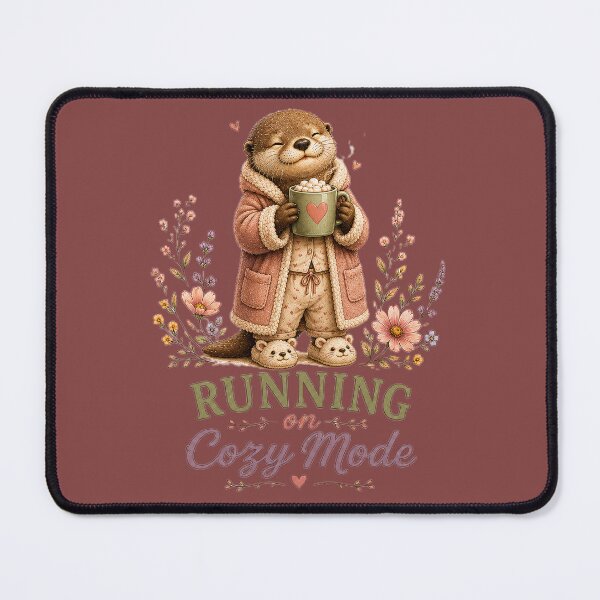 Item preview, Running on Cozy Mode – Cute Otter Cozy Life Illustration designed and sold by Naturalite19.