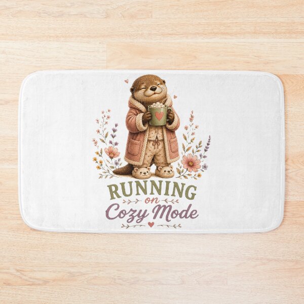 Item preview, Running on Cozy Mode – Cute Otter Cozy Life Illustration designed and sold by Naturalite19.