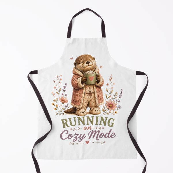 Item preview, Running on Cozy Mode – Cute Otter Cozy Life Illustration designed and sold by Naturalite19.