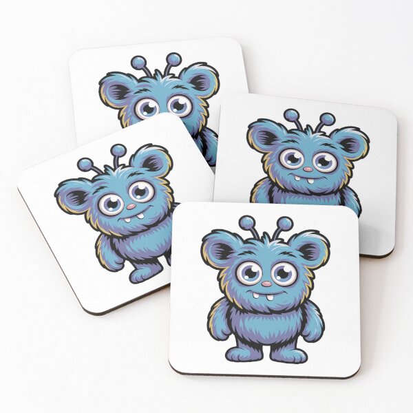 Item preview, Cute Fluffy Blue Monster Kawaii Sticker designed and sold by LukaRealm.