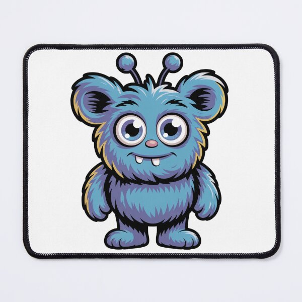 Item preview, Cute Fluffy Blue Monster Kawaii Sticker designed and sold by LukaRealm.