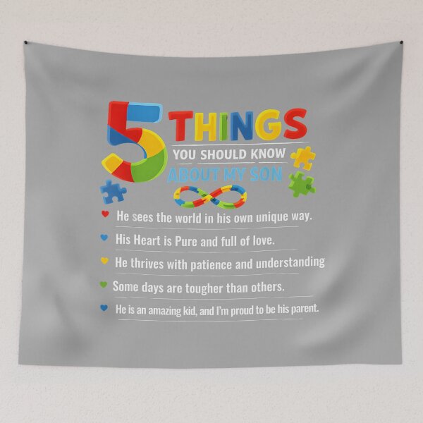 Item preview, Autistic Son Autism Awareness Family Support Mom Dad Parents designed and sold by KathieFaugh.