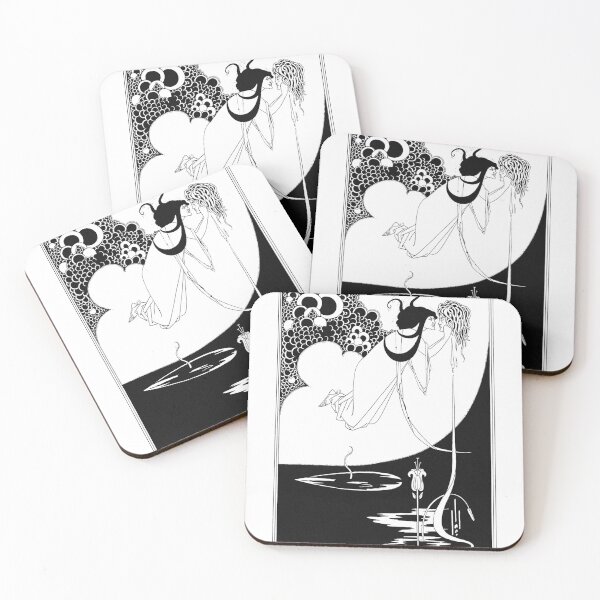 Item preview, Aubrey Beardsley Salome The Climax - Art Nouveau Goth Linocut designed and sold by EmuEmporiumCo..