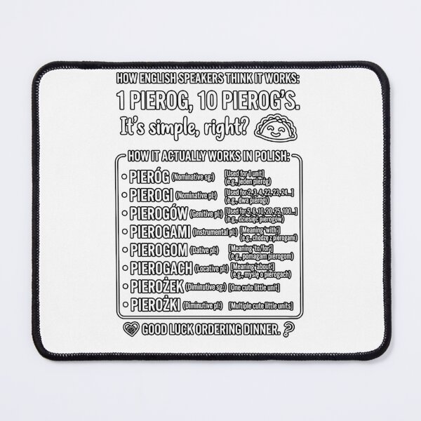 Item preview, Funny Polish Pierogi Grammar Guide designed and sold by malenkaa1990.
