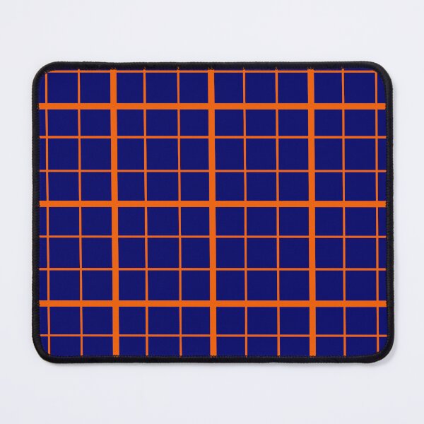Item preview, Orange On Blue Grid Windowpane Check Design designed and sold by PatternTitan.