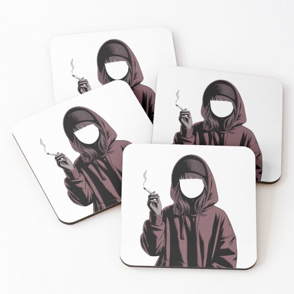 Item preview, Faceless Goth Girl Hoodie Dark Sticker designed and sold by LukaRealm.