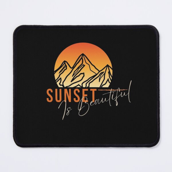 Item preview, Sunset Is Beautiful Minimalist Mountain Lineart designed and sold by GiggleInkTees.