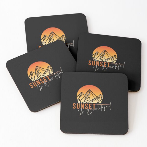 Item preview, Sunset Is Beautiful Minimalist Mountain Lineart designed and sold by GiggleInkTees.