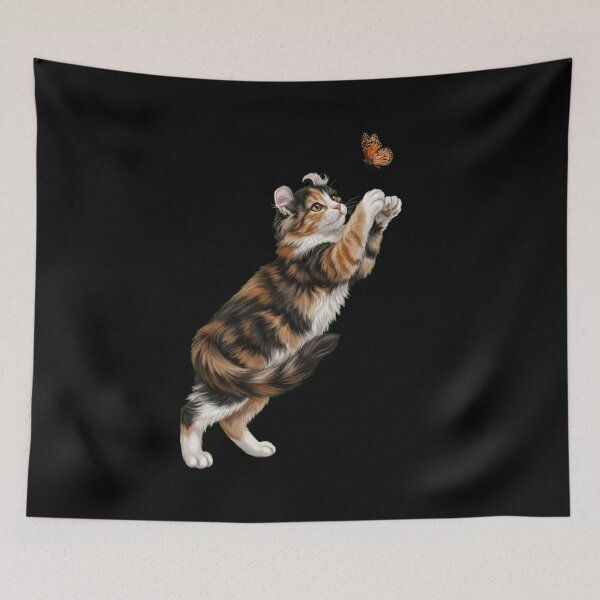Item preview, American Curl Cat with Butterfly Kitten Mom Owner designed and sold by TerryConnells.