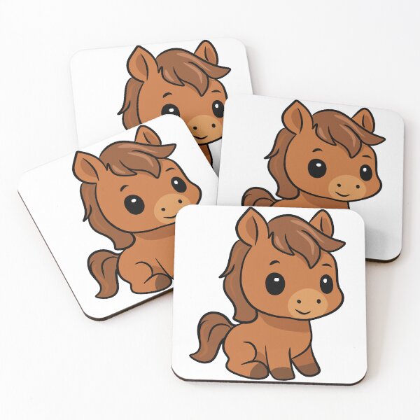 Item preview, Cute Little Pony Chibi Brown Horse Kawaii Character designed and sold by LYAN-STORE.