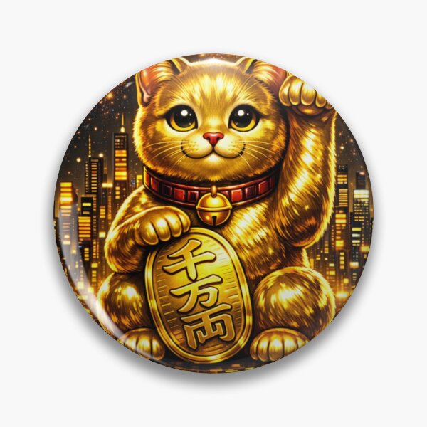 Item preview, #6 Gold Cat Cyber Maneki Neko | Fortune System designed and sold by FUJIYAMA-JAPAN-WORKS.