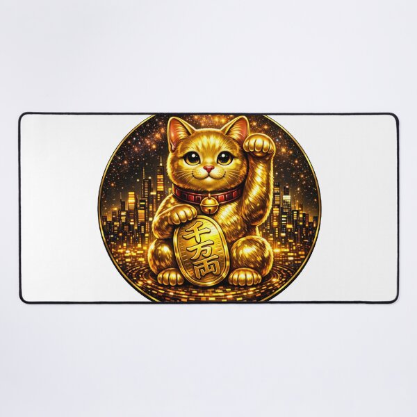 Item preview, #6 Gold Cat Cyber Maneki Neko | Fortune System designed and sold by FUJIYAMA-JAPAN-WORKS.