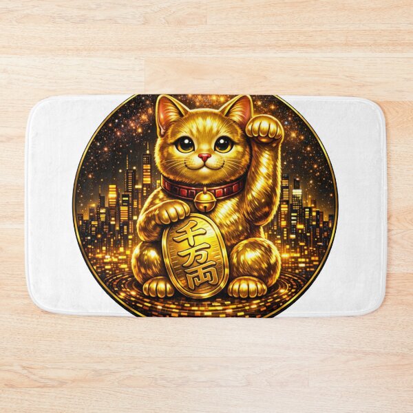 Item preview, #6 Gold Cat Cyber Maneki Neko | Fortune System designed and sold by FUJIYAMA-JAPAN-WORKS.