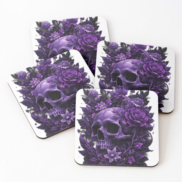 Item preview, Midnight Bloom Skull designed and sold by 1NEOBOY.