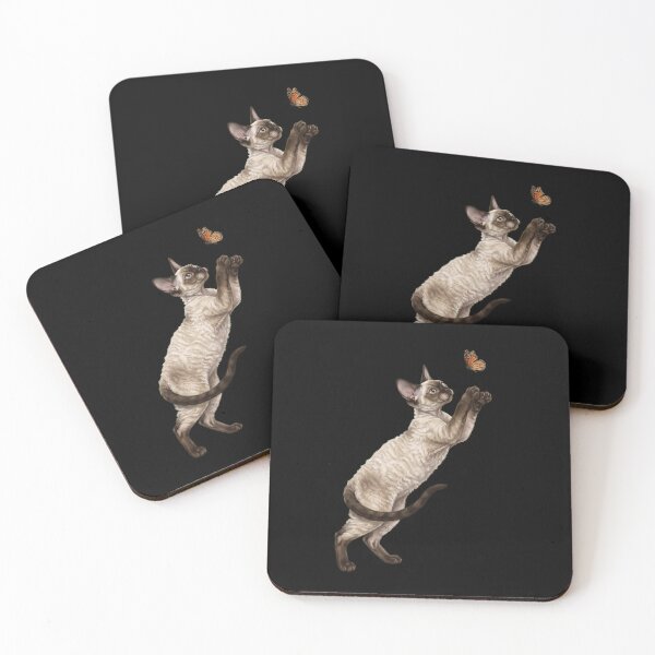 Item preview, Devon Rex Cat with Butterfly Kitten Mom Owner designed and sold by TerryConnells.