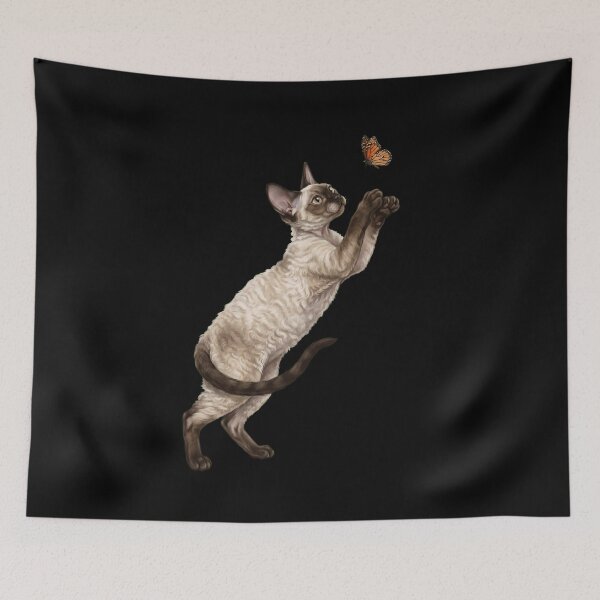 Item preview, Devon Rex Cat with Butterfly Kitten Mom Owner designed and sold by TerryConnells.