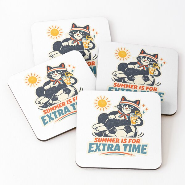 Item preview, Retro Summer Soccer Tuxedo Cat designed and sold by RexNoise.