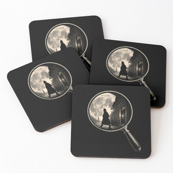 Item preview, Sherlock Holmes 221B Baker Street Magnifying Glass Moon Art designed and sold by Fenay Designs.