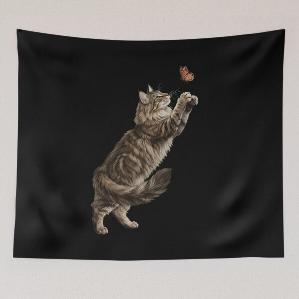 Item preview, Norwegian Fores Cat with Butterfly Kitten Mom Owner designed and sold by TerryConnells.