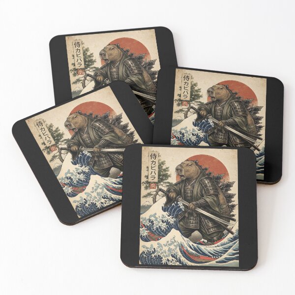 Item preview,  Vintage Japanese ink art, samurai Capybara illustration,capzilla designed and sold by gear-posters.