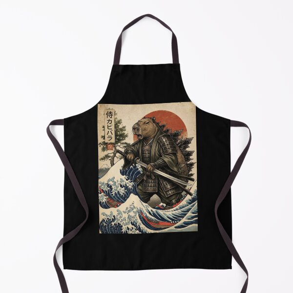 Item preview, Vintage Japanese ink art, samurai Capybara illustration,capzilla designed and sold by gear-posters.