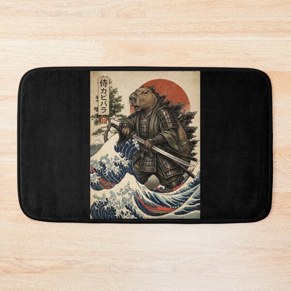 Item preview,  Vintage Japanese ink art, samurai Capybara illustration,capzilla designed and sold by gear-posters.