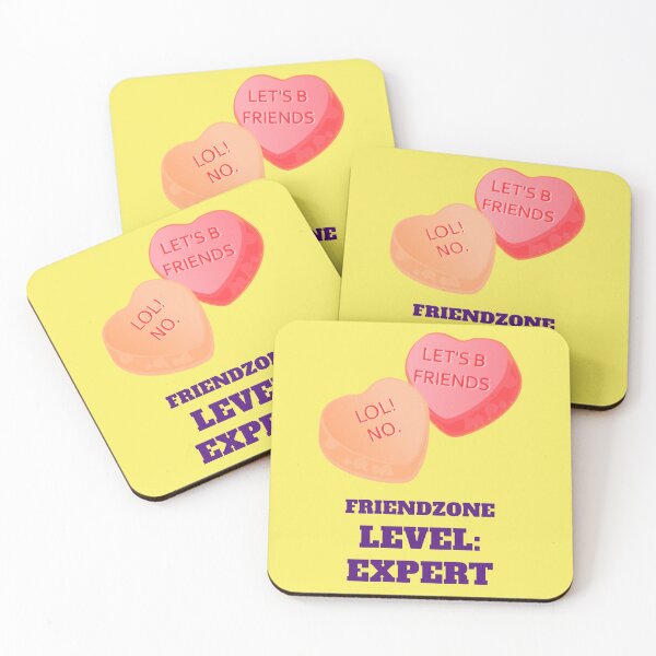Item preview, Friendzone Level Expert saying with sweet sugar hearts designed and sold by Mauswohn.