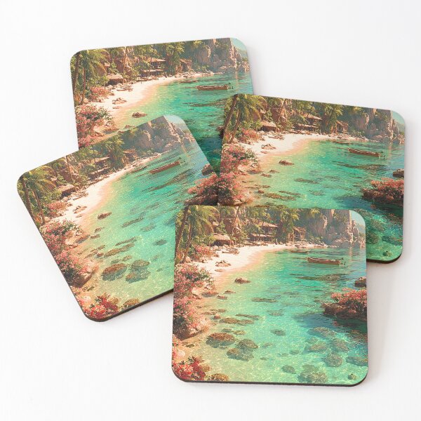 Item preview, Tropical Island Print | Beach Hut Cove Wall Art designed and sold by JPrintsInc.