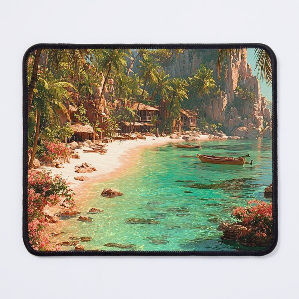 Item preview, Tropical Island Print | Beach Hut Cove Wall Art designed and sold by JPrintsInc.