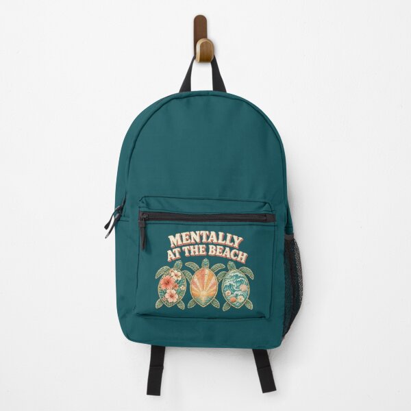 Item preview, Mentally At The Beach Sea Turtle Tropical Vacation designed and sold by POD DYNASTY | Original Print On Demand T-Shirt Graphics.