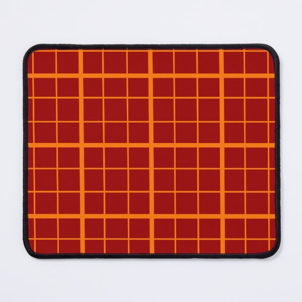 Item preview, Orange On Red Grid Windowpane Check Design  designed and sold by PatternTitan.