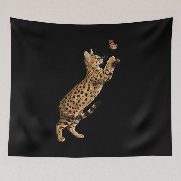 Item preview, Savannah Cat with Butterfly Kitten Mom Owner designed and sold by TerryConnells.