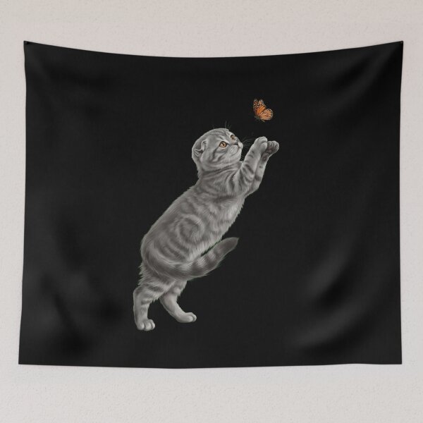Item preview, Scottish Fold Cat with Butterfly Kitten Mom Owner designed and sold by TerryConnells.