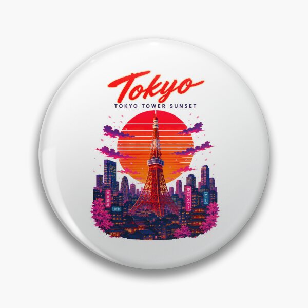 Item preview, Tokyo Tower Sakura Sunset Skyline designed and sold by PitsFusion Retro Atlas.