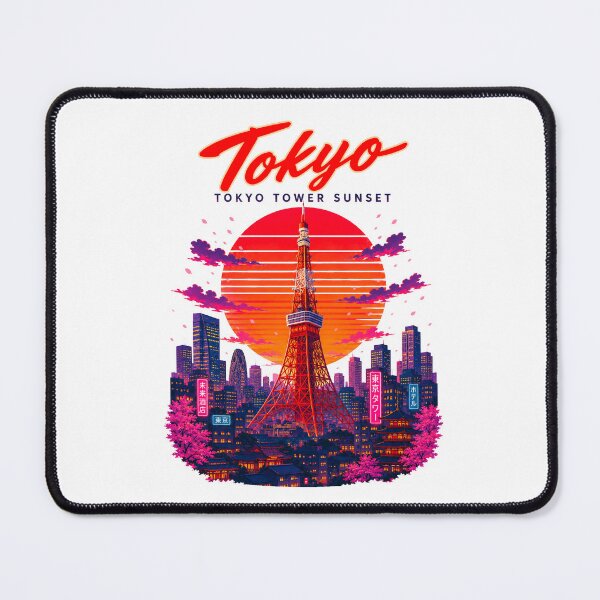 Item preview, Tokyo Tower Sakura Sunset Skyline designed and sold by PitsFusion Retro Atlas.