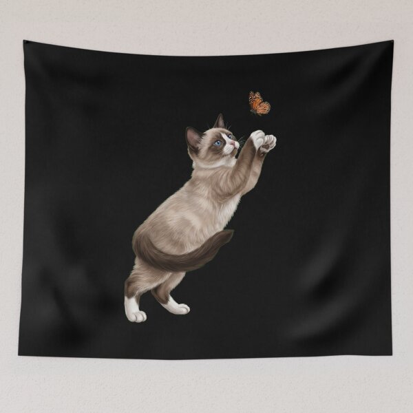Item preview, Snowshoe Cat with Butterfly Kitten Mom Owner designed and sold by TerryConnells.