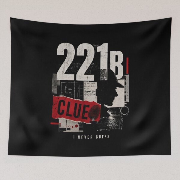 Item preview, 221B Clue I Never Guess Sherlock Holmes Case File Collage designed and sold by Fenay Designs.