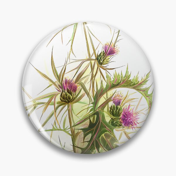Item preview, Syrian Thistle Drawing | Botanical Art designed and sold by GammaRay.