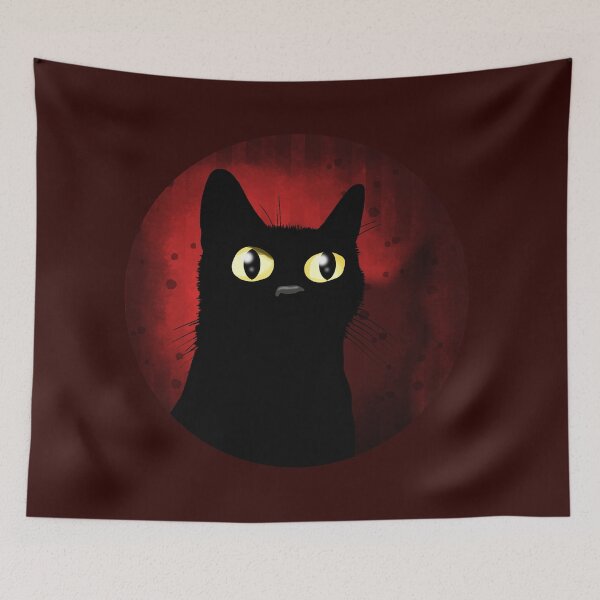 Item preview, Black Cat with Yellow Eyes designed and sold by Andrew  Hitchen.