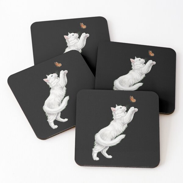 Item preview, Turkish Angora Cat with Butterfly Kitten Mom Owner designed and sold by TerryConnells.