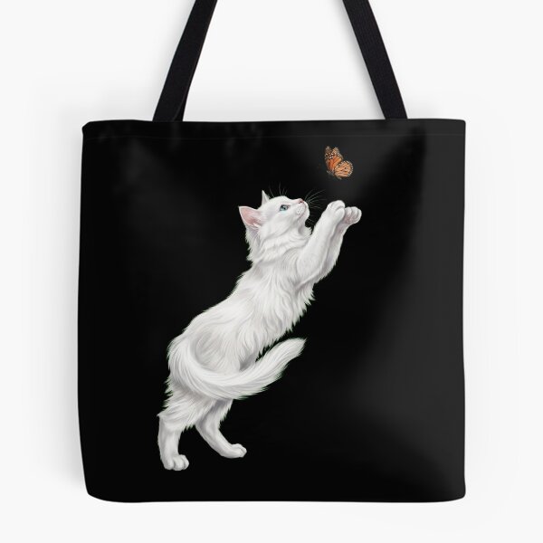 Item preview, Turkish Angora Cat with Butterfly Kitten Mom Owner designed and sold by TerryConnells.