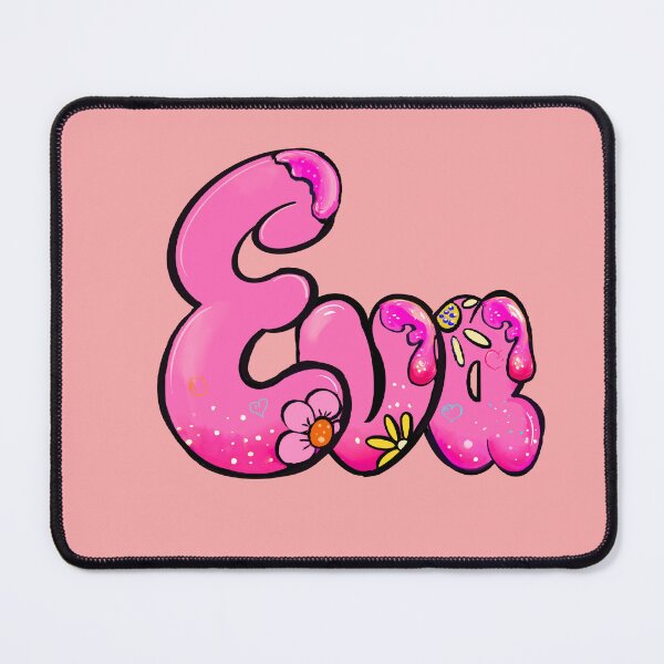 Item preview, Eva name with flowers - pink floral aesthetic  designed and sold by Artonmytee.