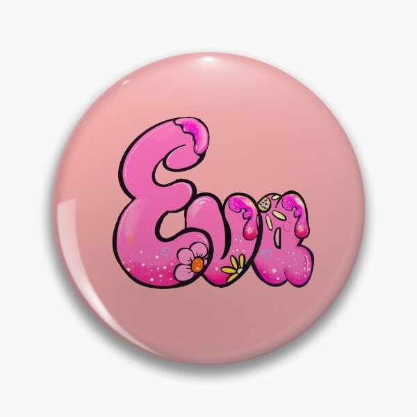 Item preview, Eva name with flowers - pink floral aesthetic  designed and sold by Artonmytee.